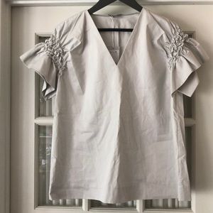 COS taupe cotton blouse